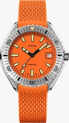 DOXA SUB 200 Professional (42mm) Orange Iconic Dial / Orange FKM Rubber Strap 796.10.351.21