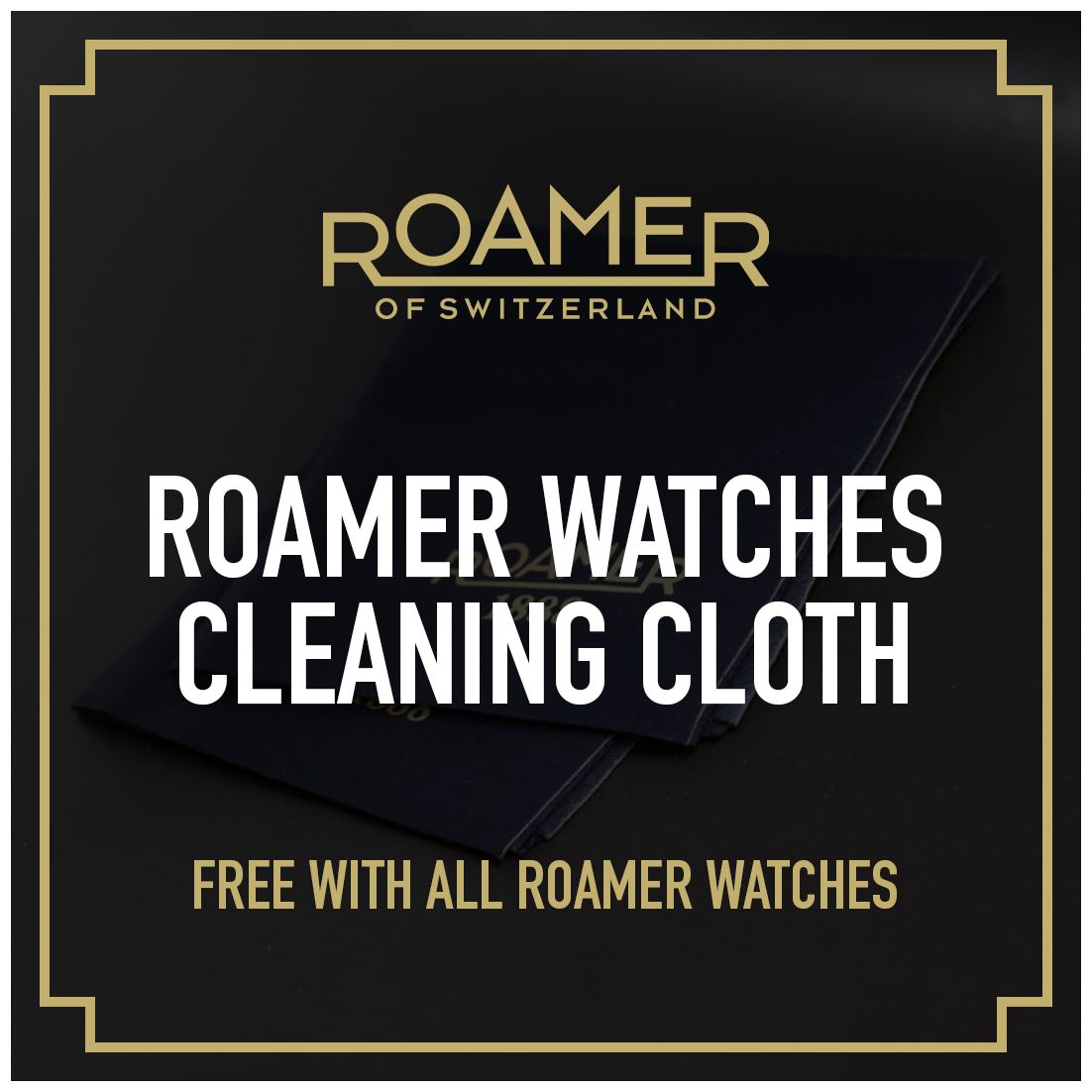 Roamer ROAMER-CLOTH Branded Dark Blue Watch Polishing Cloth
