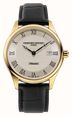 Frederique Constant Classics Quartz Date (40mm) Cream Clous de Paris Guilloché / Black Leather Strap FC-220CR5B5