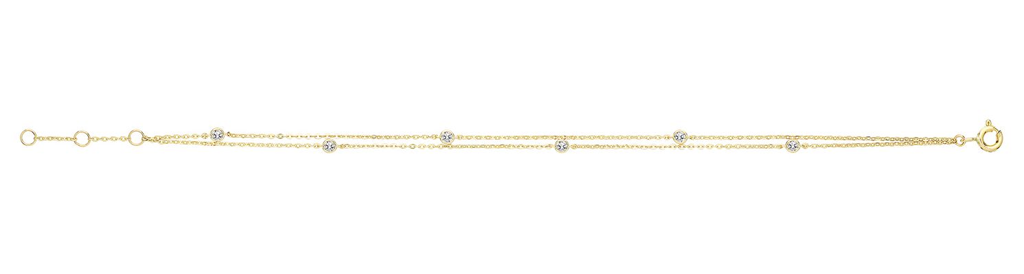 Treasure House BR639 Women's 9ct Yellow Gold Cubic Zirconia Jewellery