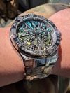 Customer picture of Maurice Lacroix Aikon Automatic Wotto Limited Edition (42mm) Grey Patterned Dial / Motif Engraved Steel Bracelet AI6008-SS009-090-1