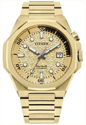 Citizen Series 8 890 City Lights Limited Edition (42mm) Gold Dial / Gold Ion Stainless Steel Bracelet NB6062-52P