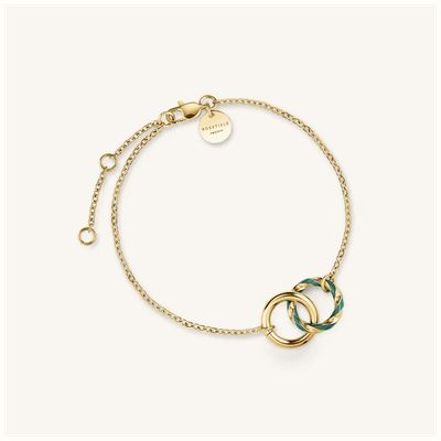 Rosefield Jewellery Emerald Duo Gold Plated Bracelet JBEDG-J715