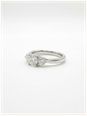 0.52ct Round Brilliant Natural Diamond Platinum Trilogy Ring J38724 - alternate view 2