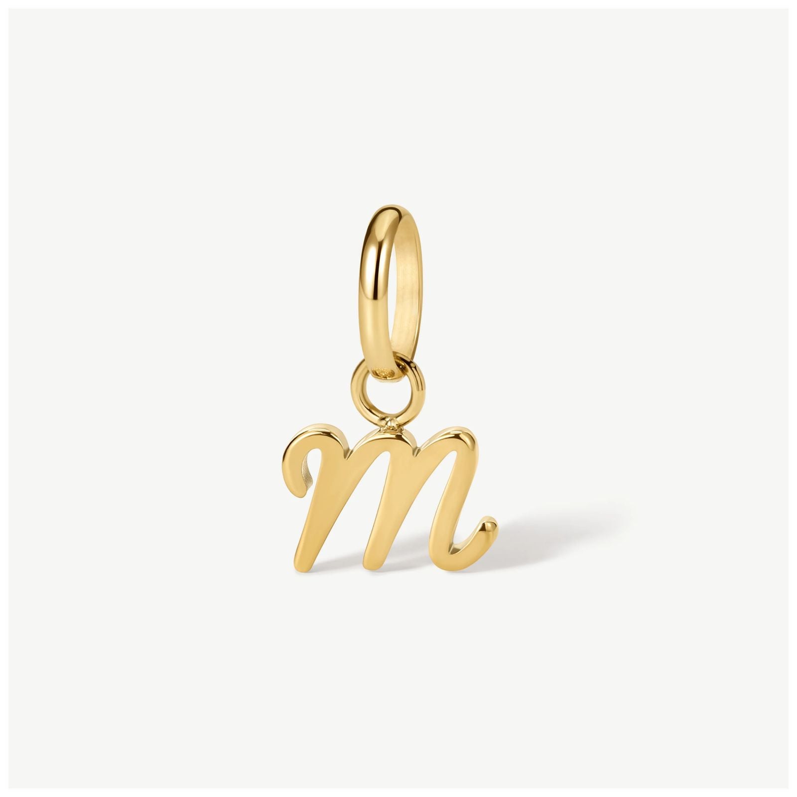 D.LOUISE CH-39-13 Gold Tone Mini Italic Initial Charm - M Jewellery