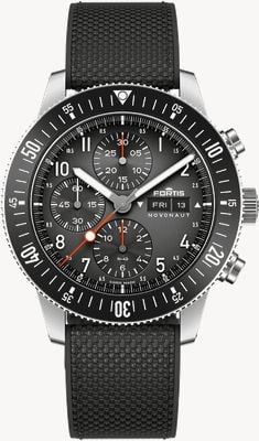 FORTIS Novonaut N-42 Stratosphere-Tested Manufacture Chronograph (42mm) Legacy Edition On Hybrid Strap F2040009