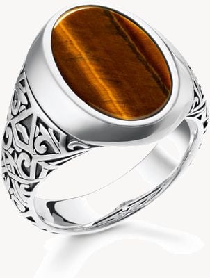 Thomas Sabo | Rebel At Heart | Tiger's Eye Signet Ring | I 1/2 / 48 TR2242-826-2-48