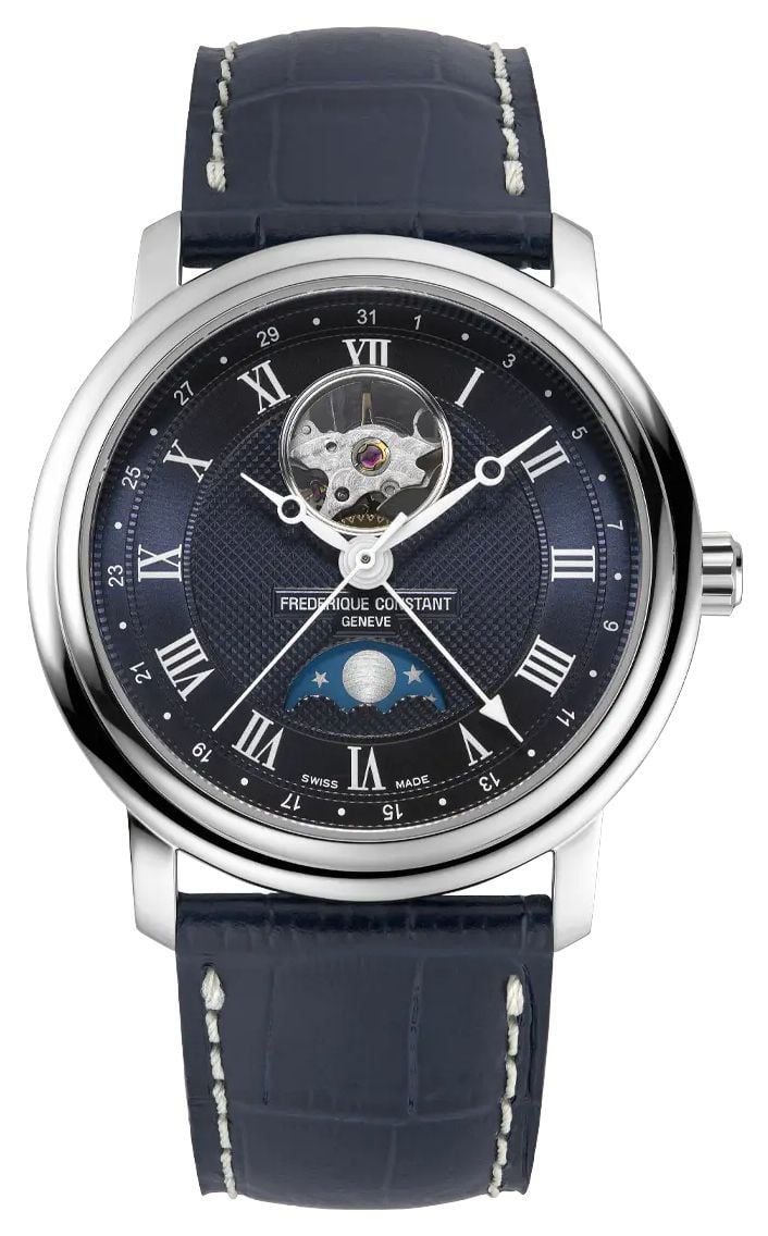 Frederique Constant FC-335MCNW4P26 Classics Moonphase Heart Watch