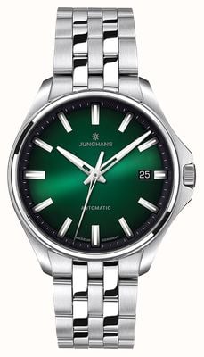 Junghans Meister S Automatic 36 (36mm) Dark Green Sunray Dial / Stainless Steel Bracelet 27/4684.44