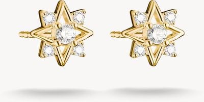 Thomas Sabo 18ct Yellow Gold Plated Cubic Zirconia Star Stud Earrings H2380-M01-14