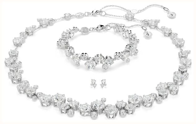 Swarovski Constella Set, Mixed Cuts, White, Rhodium Plated 5738285