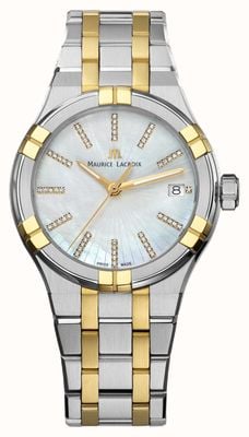 Maurice Lacroix Aikon Quartz Duotone (35mm) Mother-of-Pearl Dial / Two-Tone Stainless Steel Bracelet AI1106-PVY13-170-1