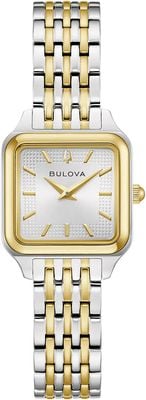 Bulova Sutton Quartz (23mm) Silver Sunray Dial / Two-Tone Stainless Steel Bracelet 98L330