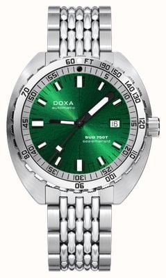 DOXA SUB 750T Sea Emerald (45mm) Green Sunray Dial / Stainless Steel Rice-Grain Bracelet 825.10.131.10