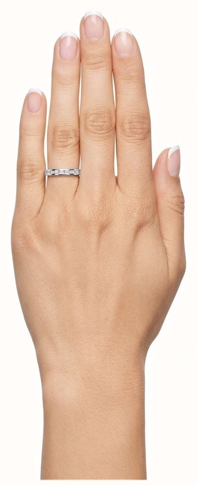 12 Stone Baguette Natural Diamonds 18ct White Gold Eternity Ring JM4184 - alternate view 4