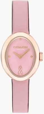 Coach Sammy Special Edition (22.5mm) Lacquered Pink Dial / Pink Leather Strap Watch 14504565