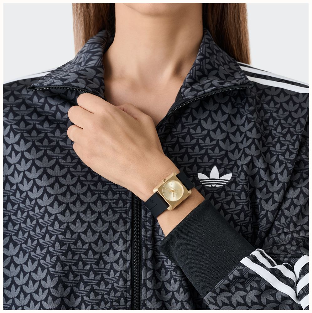 Adidas RETRO POP FOUR (31mm) Gold Dial / Black Silicone Strap AOSY26503 - alternate view 6