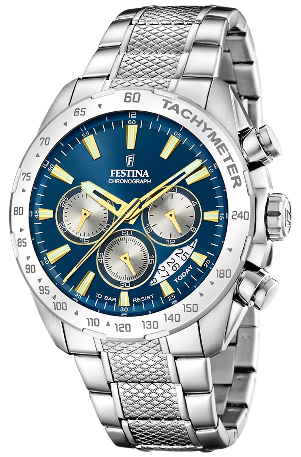Festina F20668/5 Timeless Chronograph (44.5mm) Blue Dial / Watch