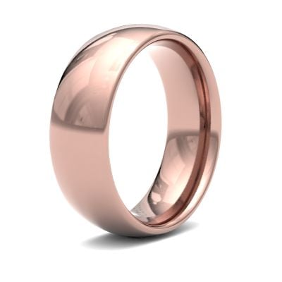 James Moore Wedding Rings | 9ct Rose Gold | 7mm | Medium | Traditional Court | AG_7GMC-9R