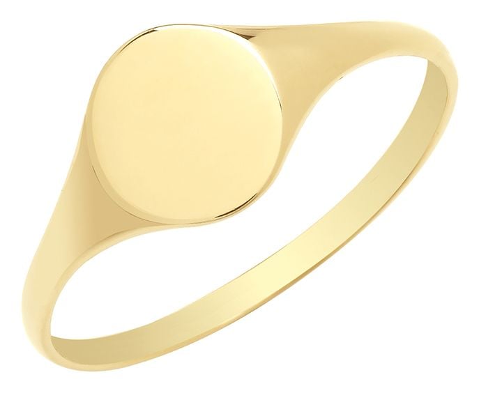 Treasure House RN930/M 9CT YELLOW GOLD MAIDENS' PLAIN OVAL Jewellery