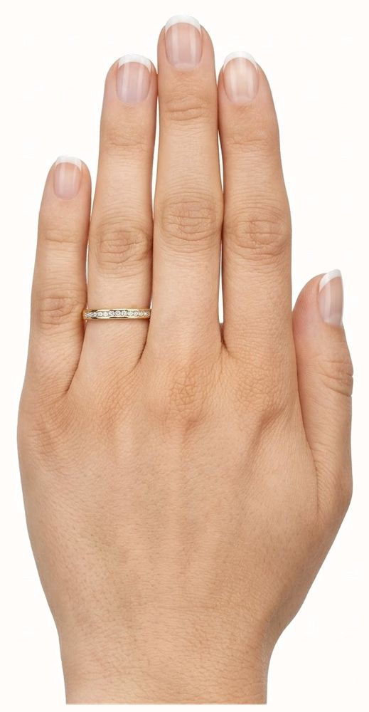 0.25ct Round Brilliant Natural Diamond 9ct Yellow Gold Half Eternity Ring RD566/N - alternate view 4