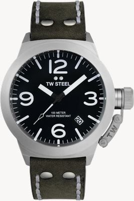 TW Steel Canteen (45mm) Dark Grey Dial / Dark Grey Italian Leather Strap CS101