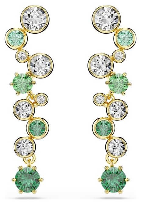 Swarovski 5732248 Constella Drop Earrings Mixed Cuts, Green Jewellery