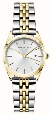 Rosefield Ace XS (29mm) Silver Dial / Two-Tone Stainless Steel Bracelet ASDSSG-A16