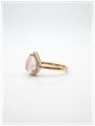 James Moore & Co Natural Diamond & Rose Quartz Cabochon Pear Cut 9ct Yellow Gold Ring J83504 - alternate view 2