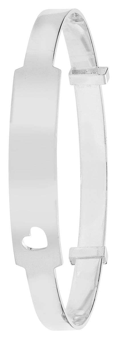 Treasure House J4842 Silver ID Baby Expandable Bangle with Jewellery
