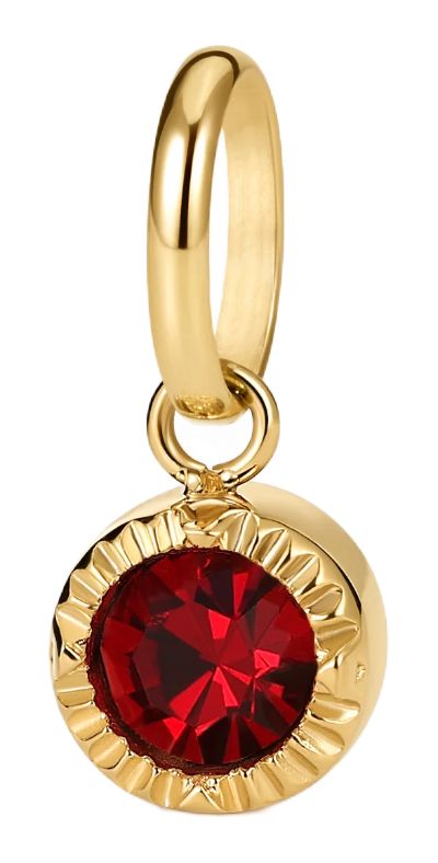 D.LOUISE CH-40-01 Mini Bezel Birthstone Charn January/Garnet Jewellery