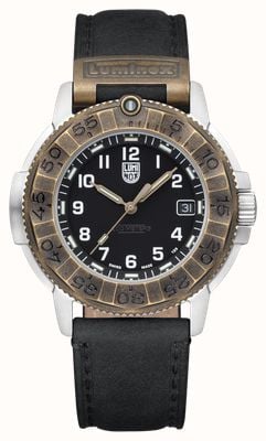 Luminox Adventure Watch 1300 Series (43mm) Black Dial / Black Leather Strap Watch XL.1301