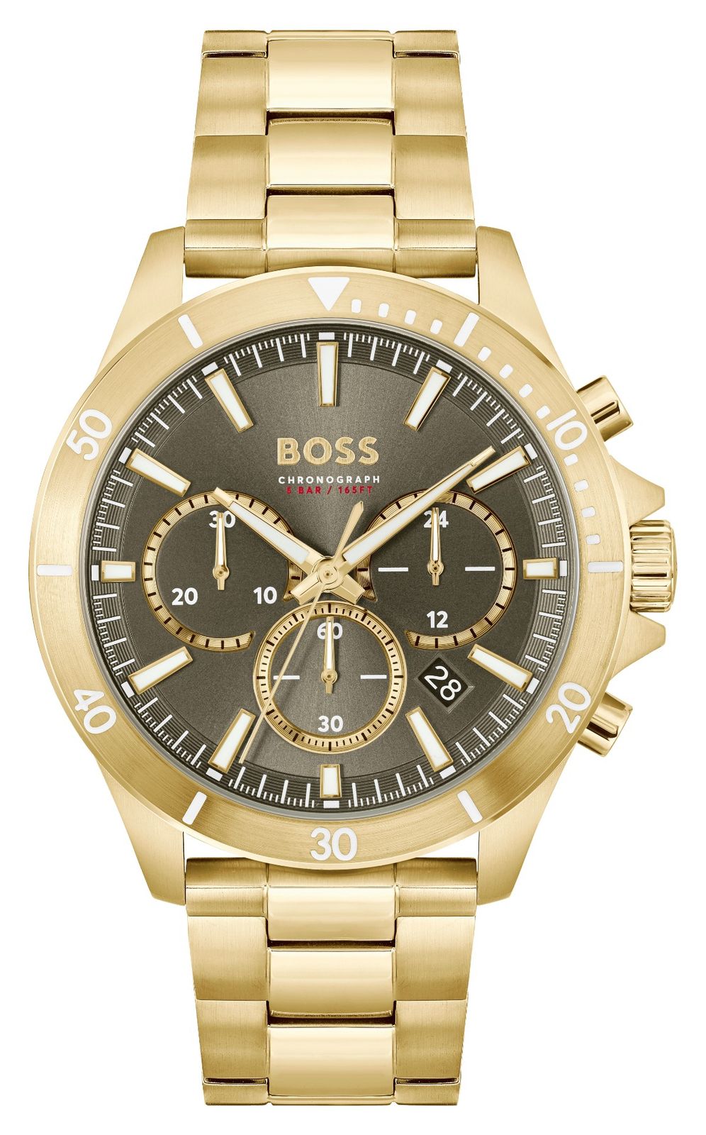 BOSS 1514059 Men's Troper | Khaki Chronograph Dial | Gold Watch