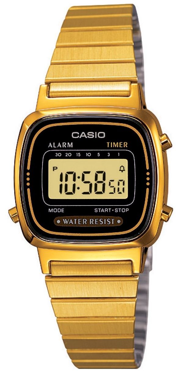 Casio LA670WEGA-1EF Women’s Digital Bracelet Retro Gold Watch