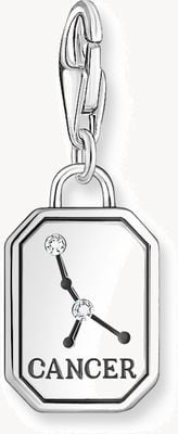 Thomas Sabo Silver Charm Pendant Zodiac Sign Cancer With Zirconia 2146-643-21