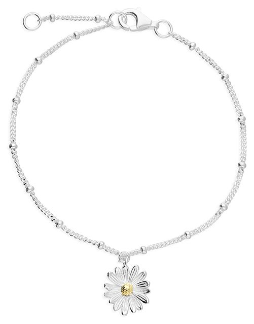 James Moore H6206-19 Sterling Silver Bracelet Daisy Jewellery