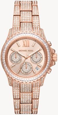 Michael Kors EX-DISPLAY Everest Women's Crystal Set Chronograph Watch MK7235-EX-DISPLAY