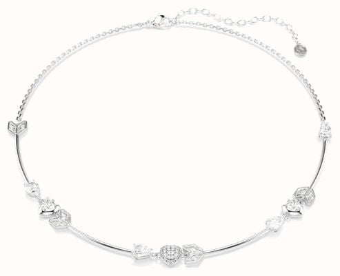 Swarovski Idyllia Necklace, Heart With Arrow, White, Rhodium Plated 5743411