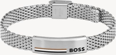 BOSS Jewellery Men's Alen Stainless Steel Bar Detail Bracelet 1580611
