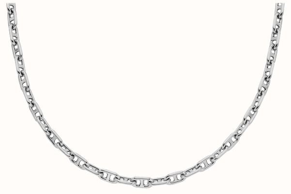 Fossil Heritage D-Link Silver-Tone Brass Chain Necklace JA7243040