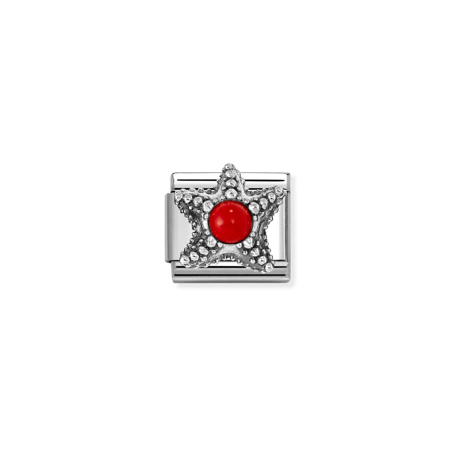 Nomination 330511/08 Classic Starfish Red Coral Stone Charm Jewellery