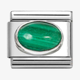 Nomination Classic Malachite Stone Sterling Silver Charm 330510/48