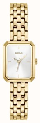 HUGO #COSY (21mm) Silver Dial / Gold PVD Stainless Steel Bracelet 1540179