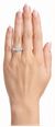 0.50ct Round Brilliant Natural Diamond 18ct White Gold Halo Trilogy Ring JM4572 - alternate view 4