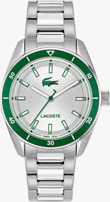 Lacoste BOSTON Three-Hand Quartz (39mm) Silver Dial / Stainless Steel Bracelet 2011487