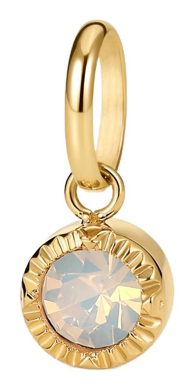 D.LOUISE CH-40-04 Mini Bezel Birthstone April/Plain CZ Jewellery