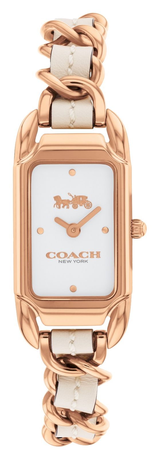 Coach 14504283 EX-DISPLAY Women’s Cadie White Rectangle Dial Watch