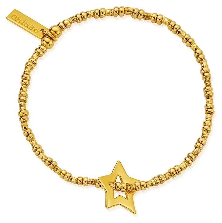 ChloBo GBBCC3577 Soul Shine Star Bracelet - 18ct Gold Plated Jewellery