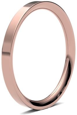 James Moore Wedding Rings | 9ct Rose Gold | 2mm | Heavy | Flat Court | AG_2LHE-9R