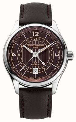 Frederique Constant Classics Runabout Automatic Limited Edition (42mm) Brown Vertical-Brushed Dial / Brown Leather Strap FC-350RBR5B6
